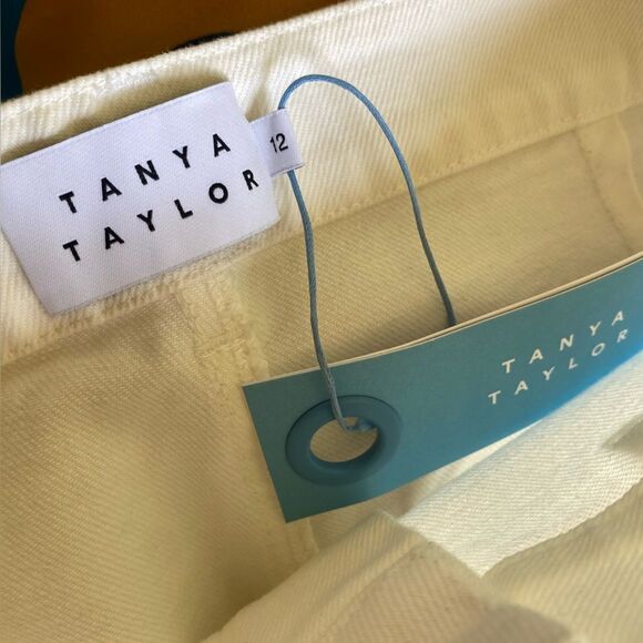 Tanya Taylor Blake White High Waisted denim Shorts NWT 12 - Picture 8 of 9